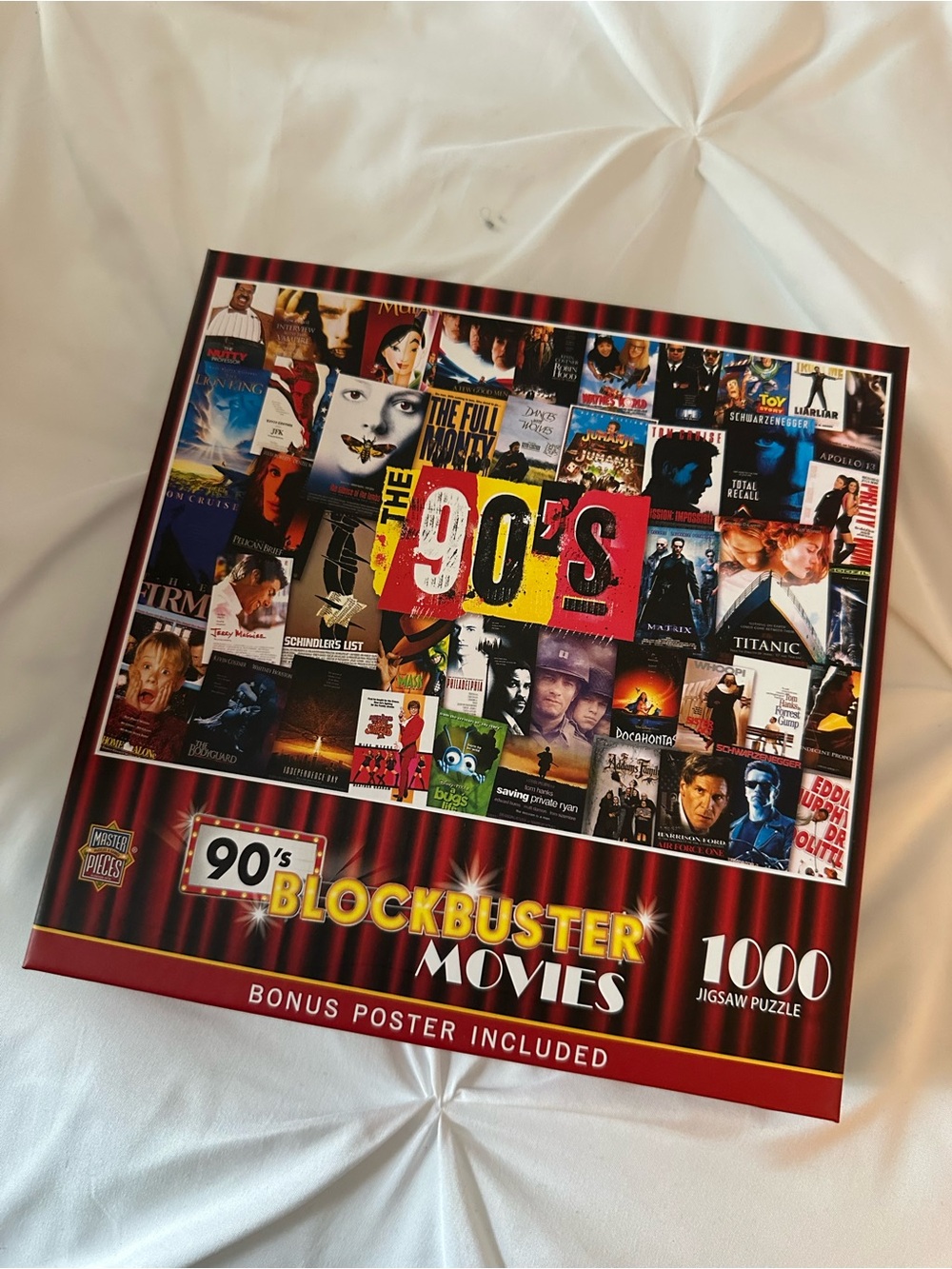 90's Blockbuster Movies 1000-Piece Jigsaw Puzzle - Red/Yellow/Black